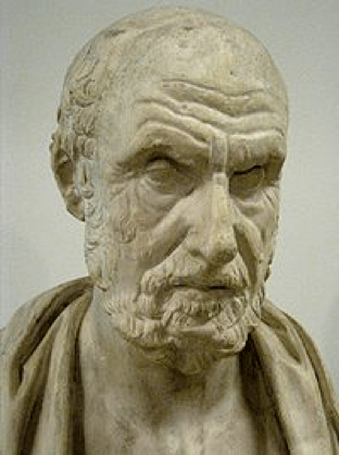 Busto de Hipócrates en el Museo Pushkin.