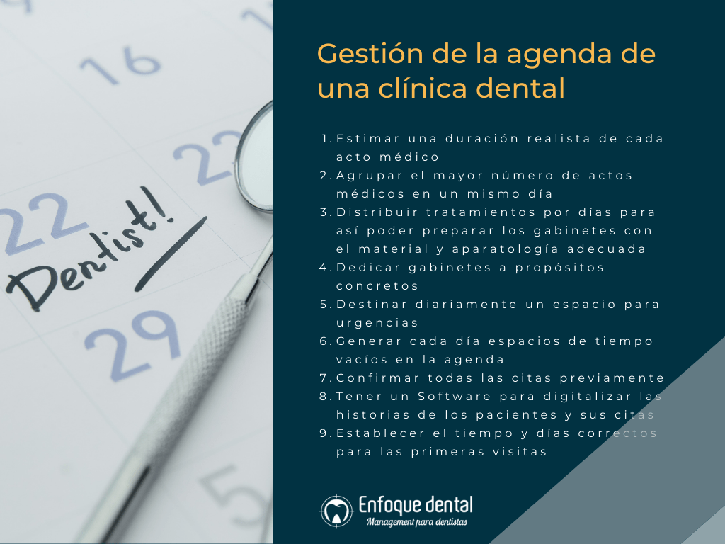 9 tips para mejorar la gestión de la agenda de una clínica dental